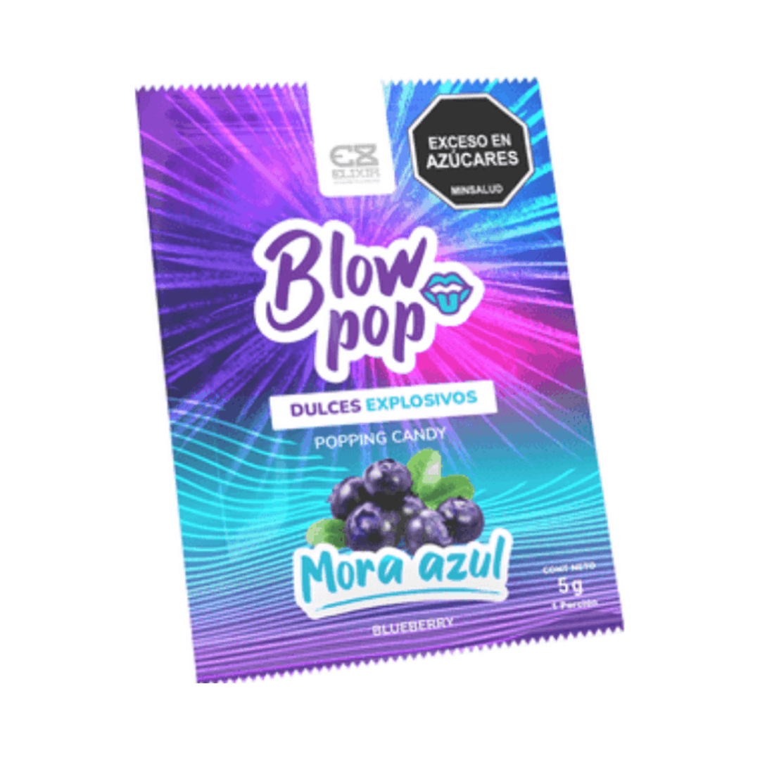 Dulces Explosivos Blow Pop Mora Azul