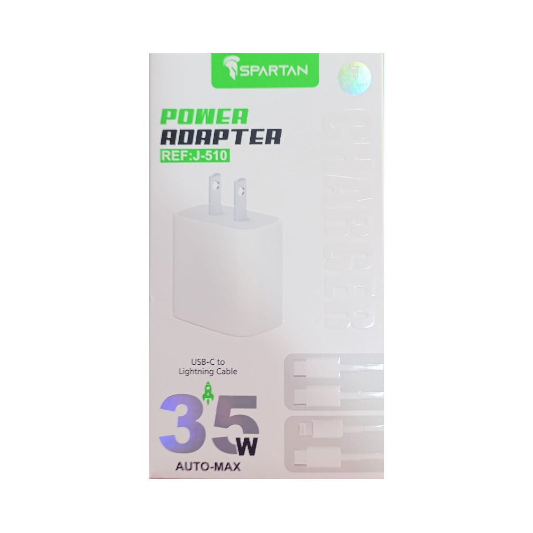 Cargador iPhone Spartan J-510 / USB-C a C y USB C a Lightning